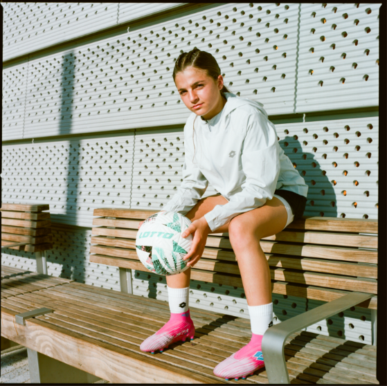 Loradana Paletta on a bench