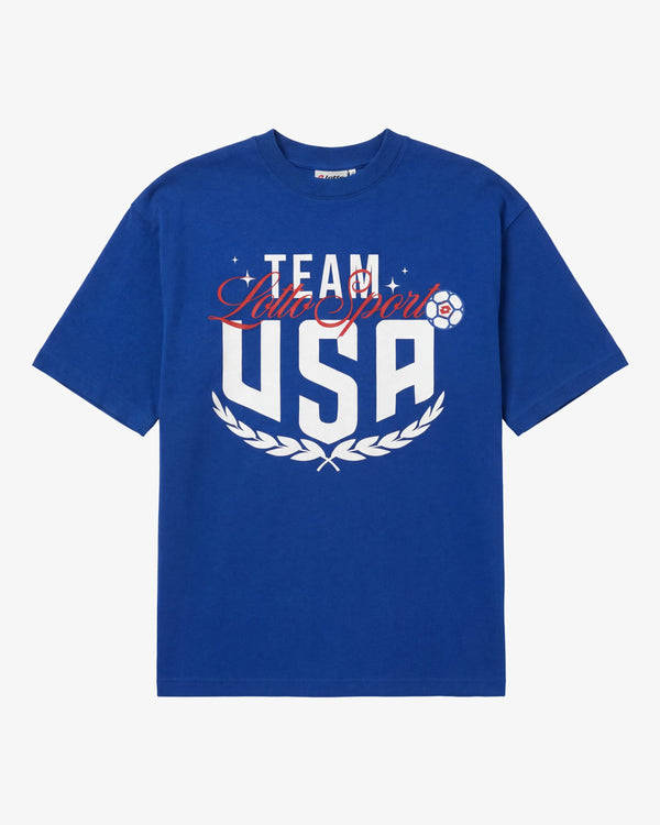 Lotto Sport Navy Match Report Tee USA