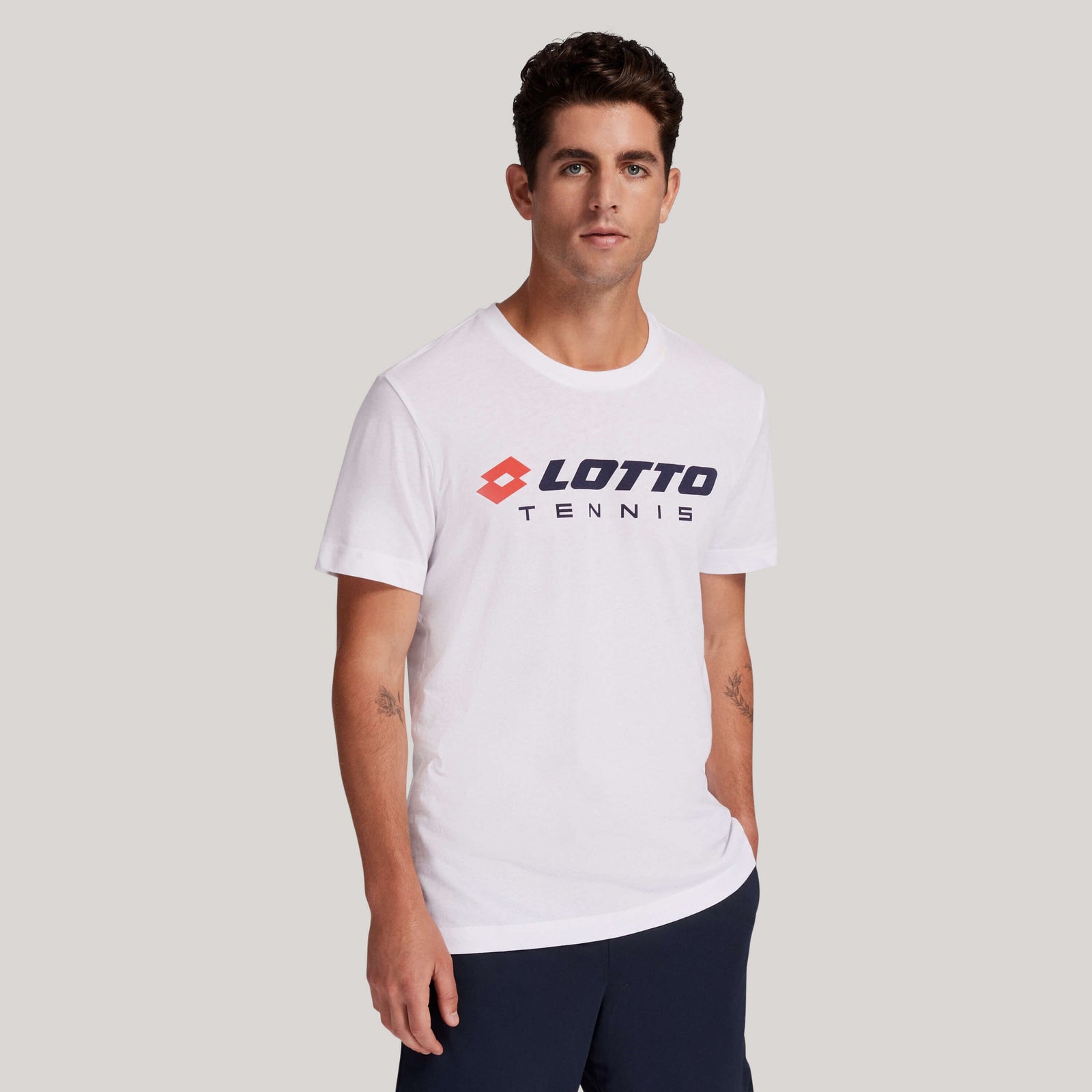 Lotto Sport Bright White Men's White Squadra T-Shirt